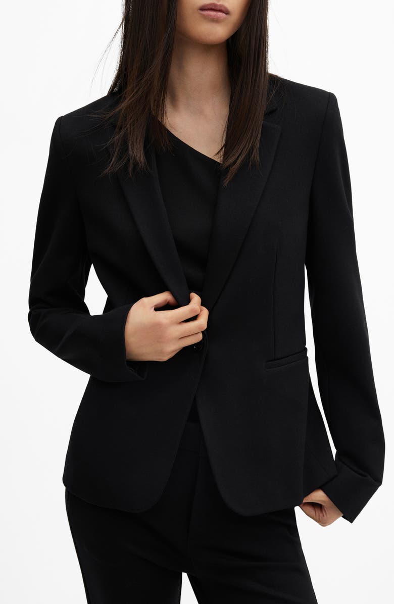 MANGO Fitted Suit Blazer, Main, color,