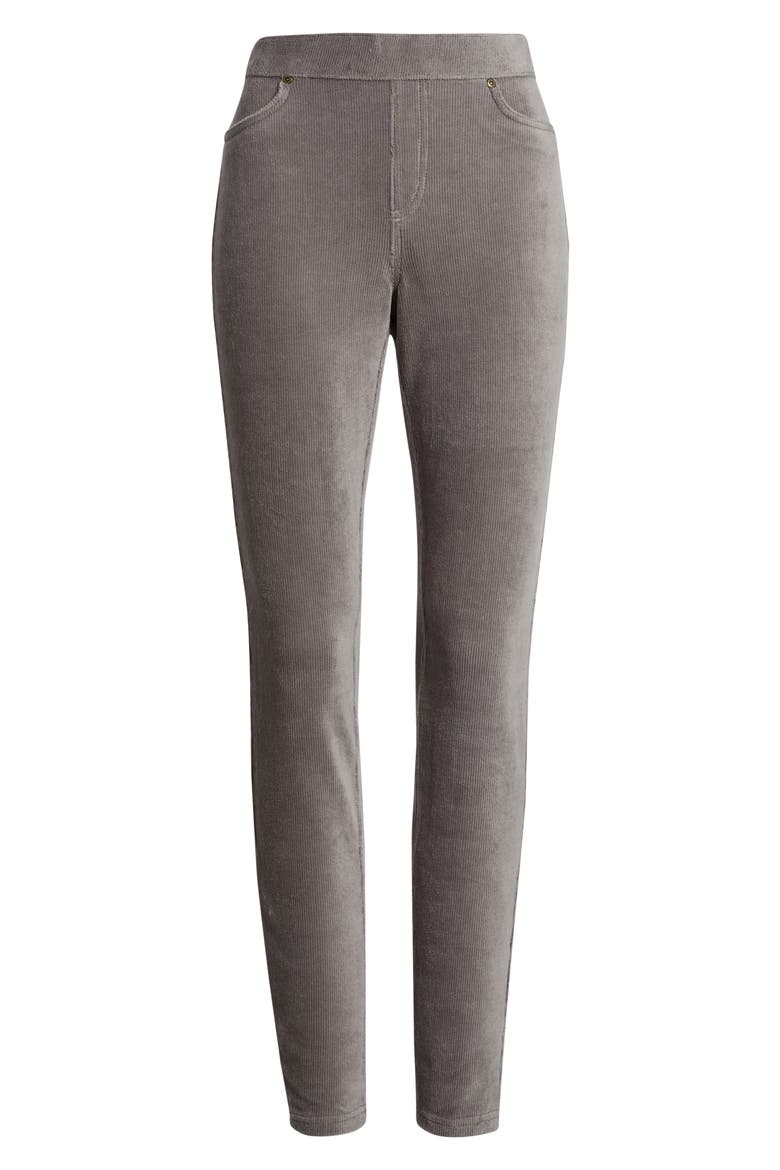 Classic Stretch Corduroy Leggings, Alternate, color, CHARCOAL