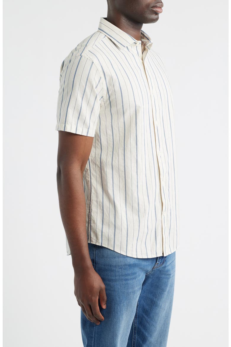 Donelson Short Sleeve Check Sport Shirt, Alternate, color, TINTED WHITE/ CARBON BLUE