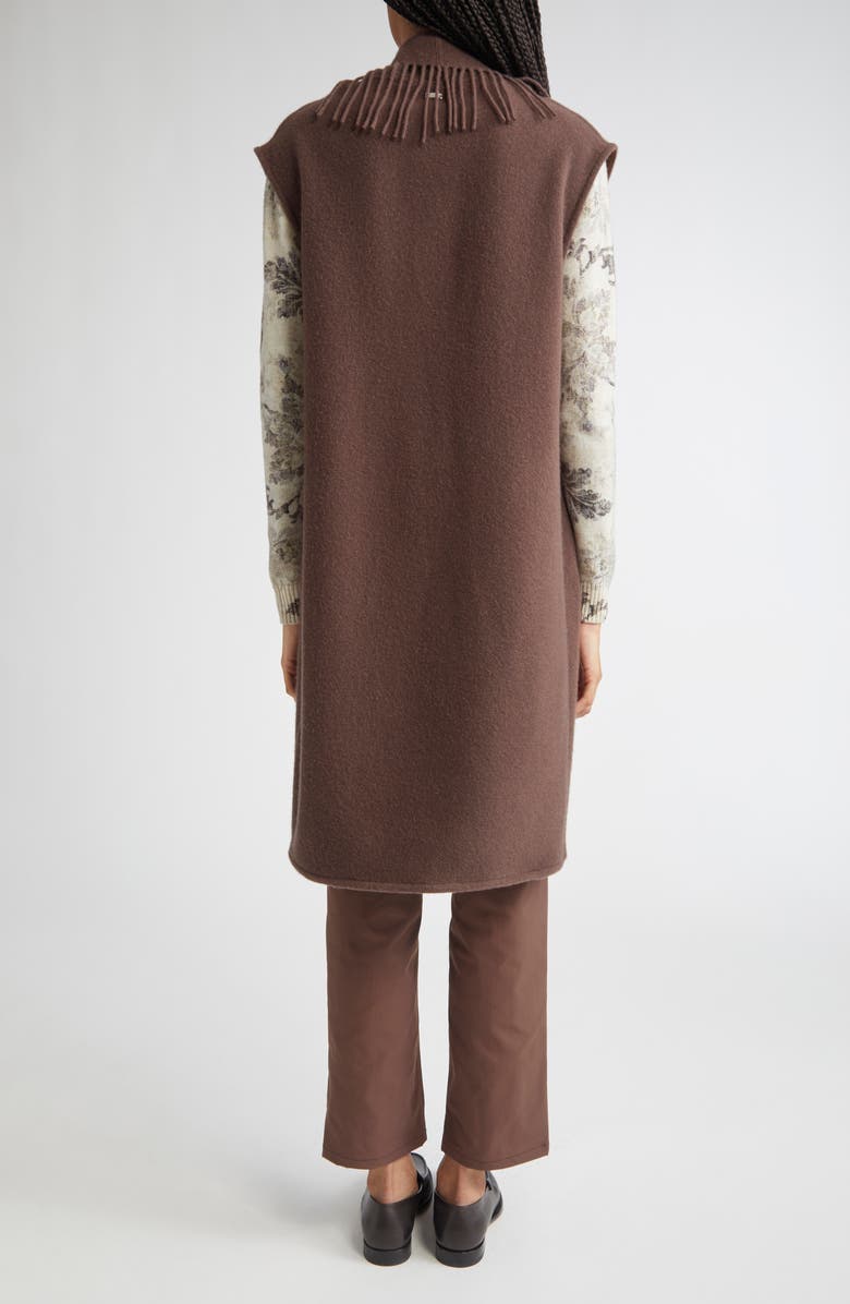 Herno Ultralight Wool & Cashmere Mixed Media Vest, Alternate, color, Fondente