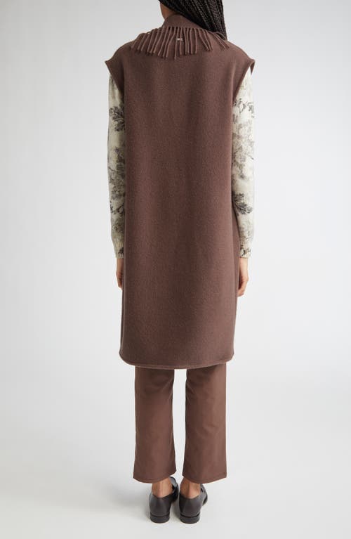 Herno Fringe Vest Casual Jacket In Brown