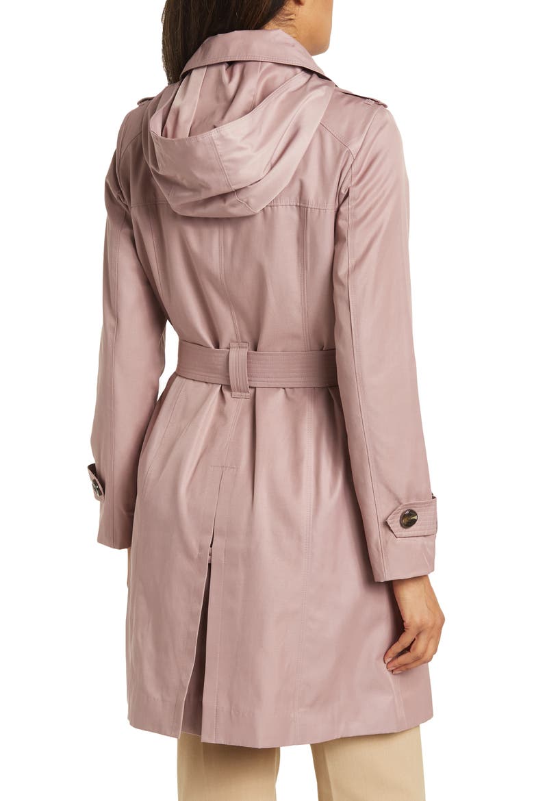 Belted Double Breasted Trench Coat, Alternate, color, HEATH