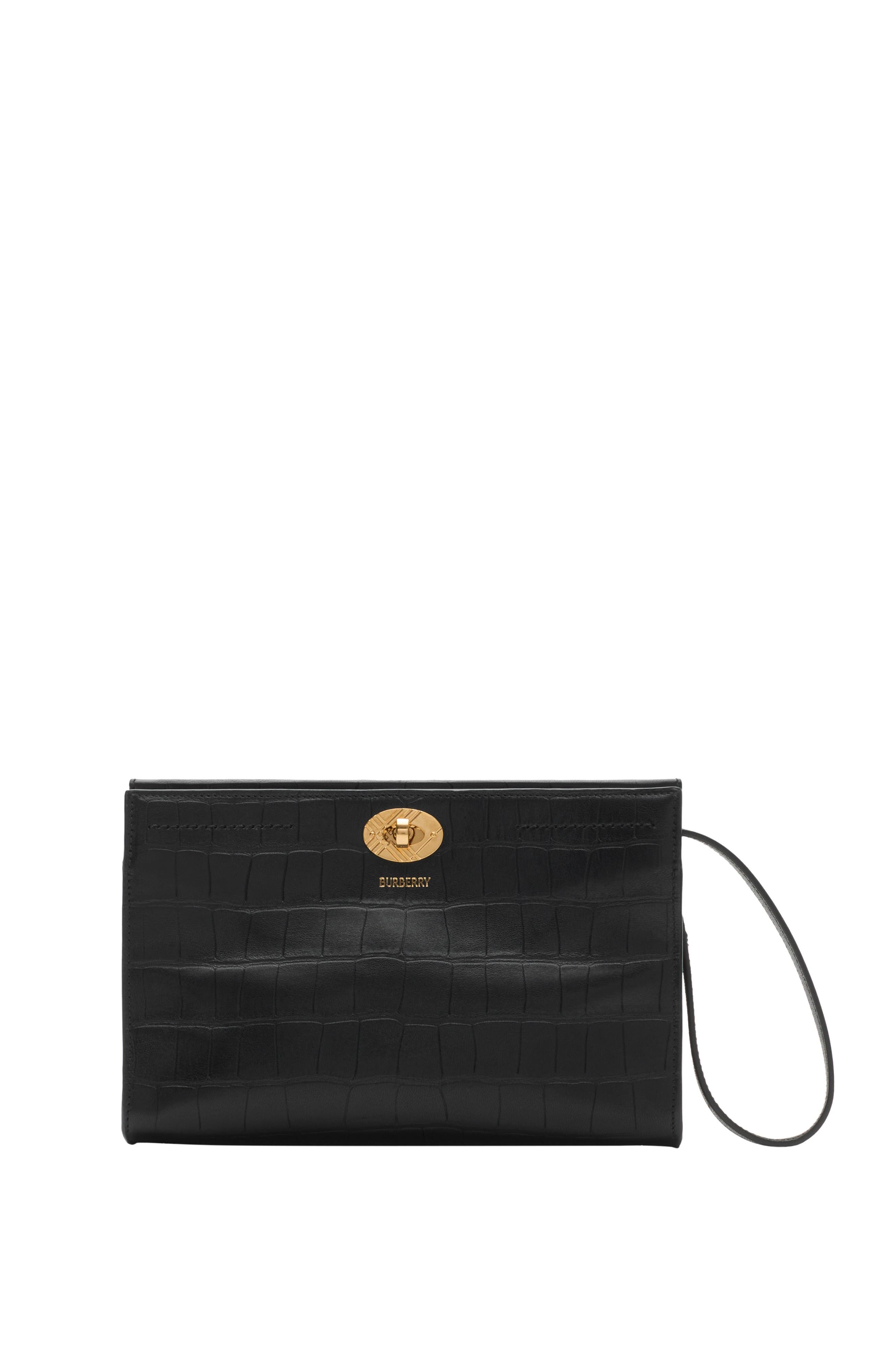 Burberry Cotswolds Pouch, Main, color, Black