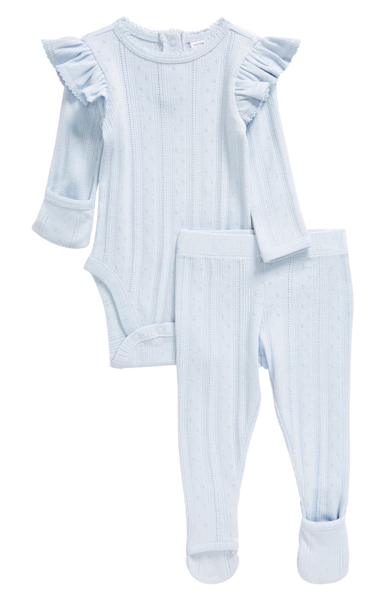 Nordstrom Bodysuit & Footed Pants Set, Main, color, 