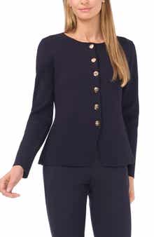 Collarless Cardigan