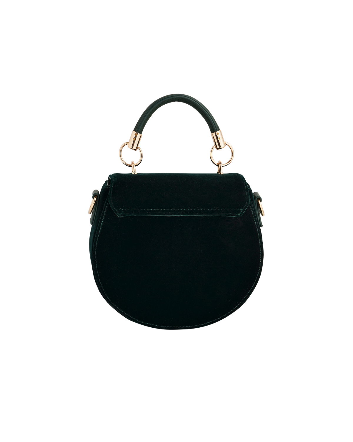 Fable England Badger Embroidered Green Top Handle Saddle Bag, Alternate, color, Woodland Green