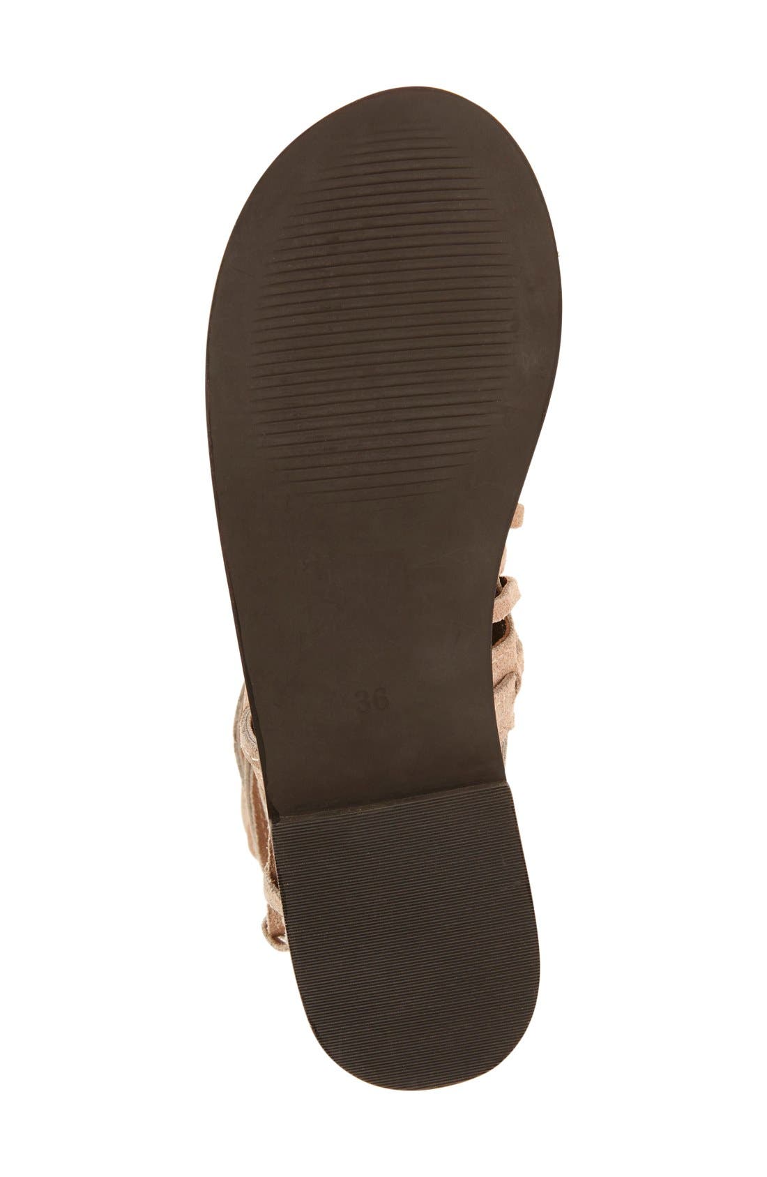 'Sun Seeker' Tall Gladiator Sandal, Alternate, color, NATURAL SUEDE