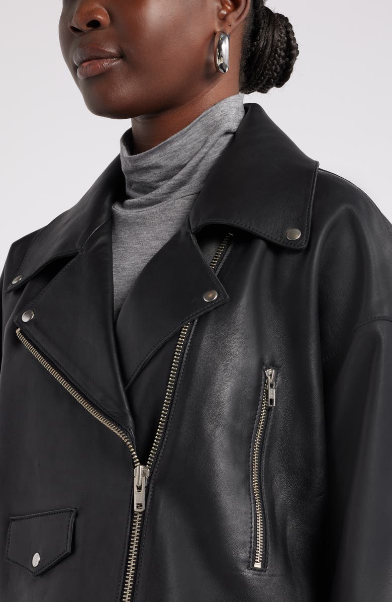 Nordstrom Leather Moto Jacket, Alternate, color, 