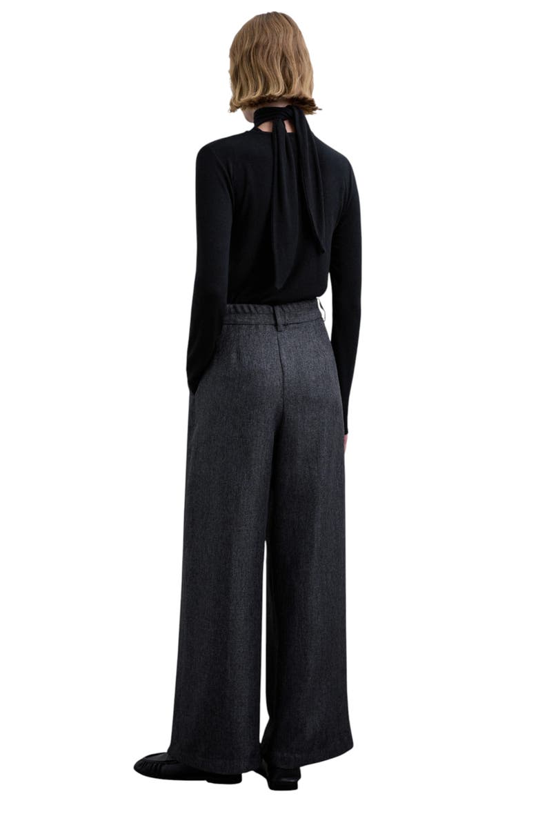 Scalpers Herringbone Pleated Trousers, Alternate, color, Grey