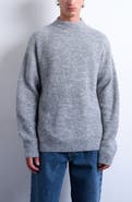 Topman Rib Mock Neck Sweater