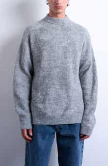 Topman Rib Mock Neck Sweater