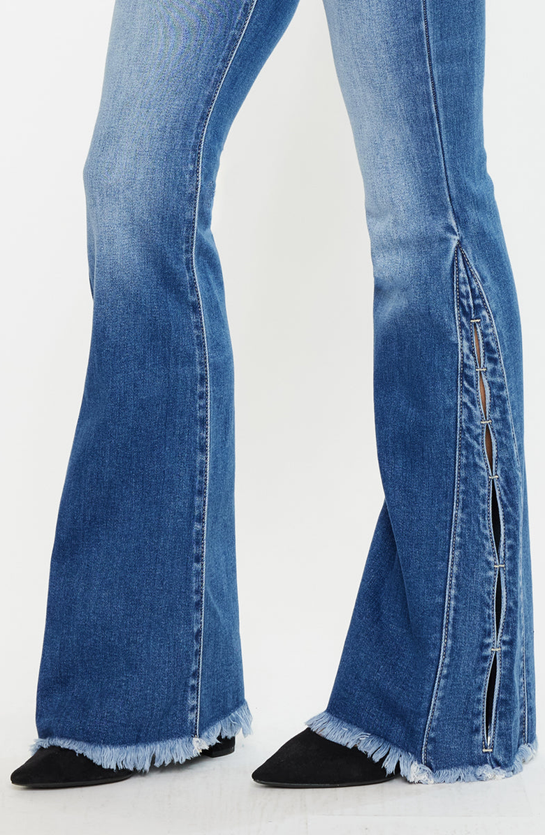 KanCan Rila High Rise Flare Jeans, Alternate, color, Medium Wash