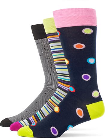 3-Pack Assorted Crew Socks