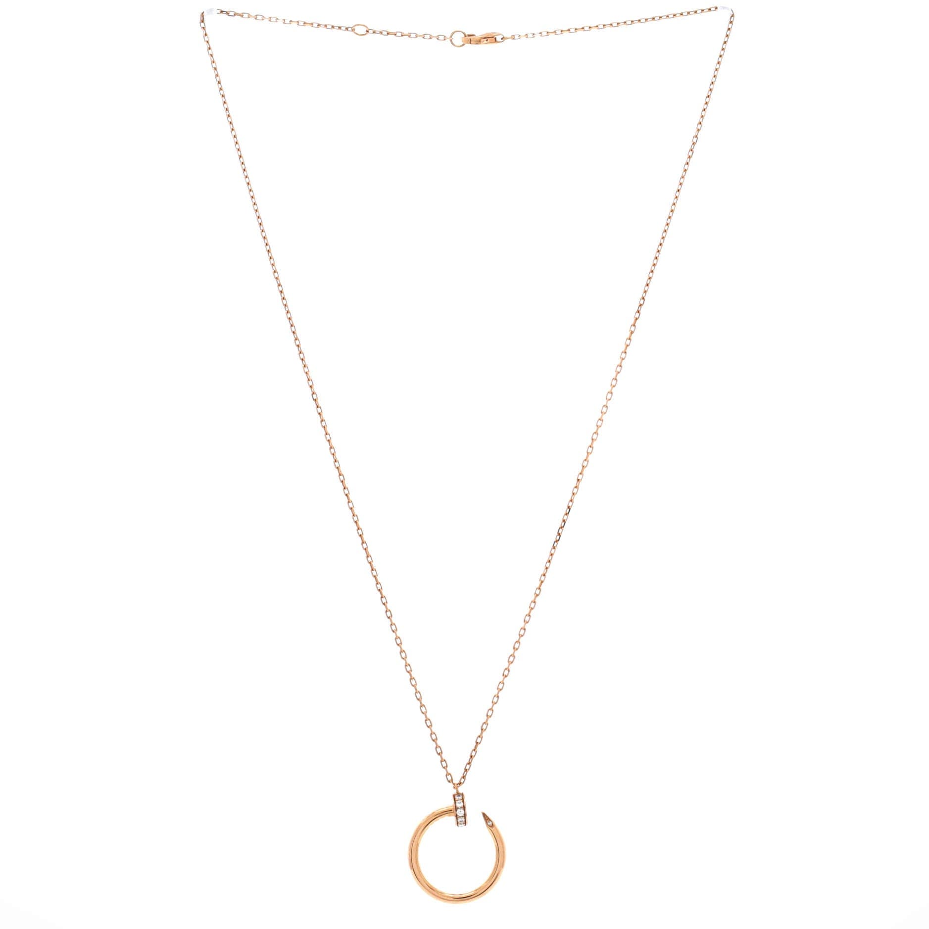 Juste un Clou Pendant Necklace 18K Rose Gold with Diamonds, Alternate, color, Metallic Gold