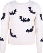 Zunie Kids' Halloween Bat Eyelash Yarn Sweater