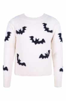 Kids' Halloween Bat Eyelash Yarn Sweater