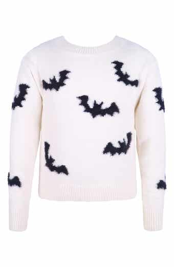Kids' Halloween Bat Eyelash Yarn Sweater