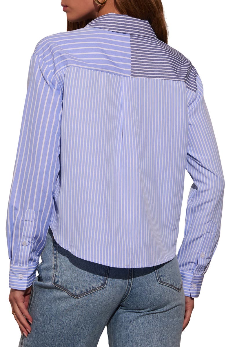 VICI Collection Courtside Chic Mixed Stripe Button-Up Shirt, Alternate, color, 