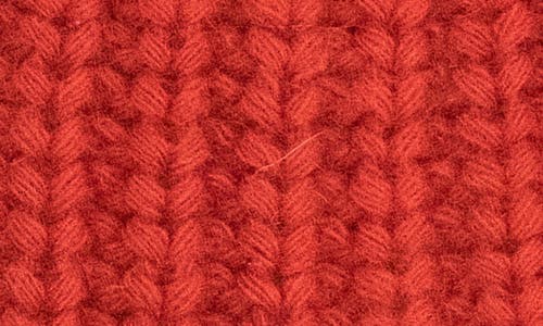 Portolano Chunky Wool Blend Beanie With Faux Fur Pompom In Red