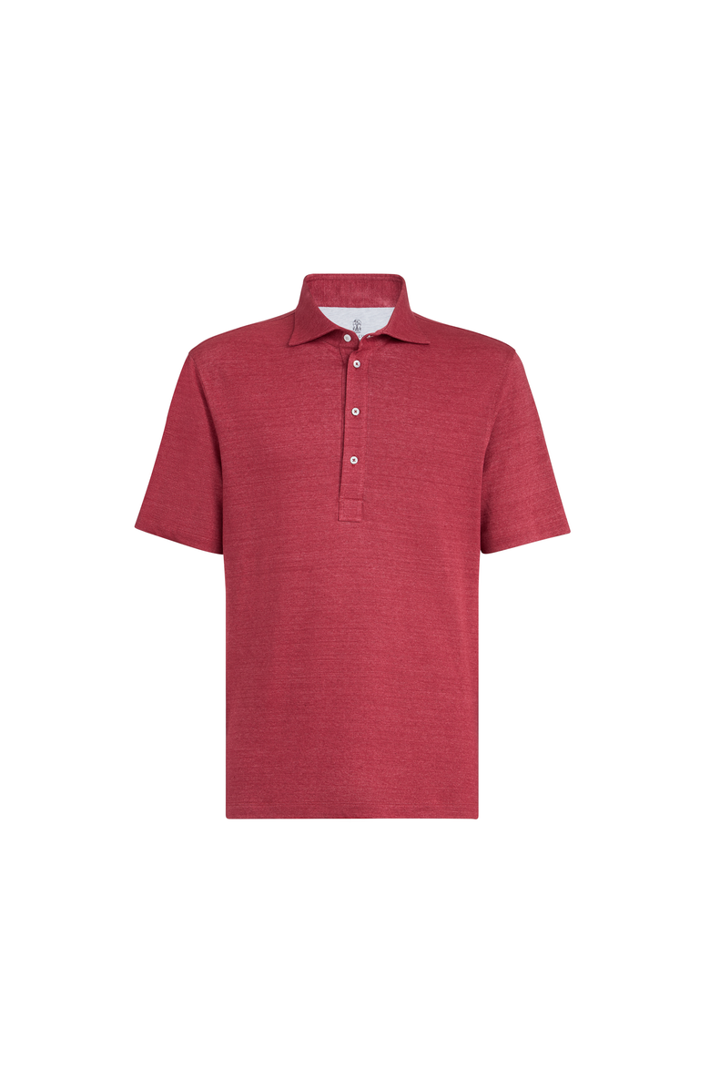 Brunello Cucinelli Jersey polo shirt, Main, color, Cherry