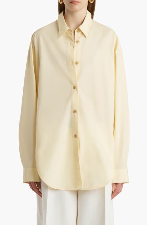 Organic Cotton Poplin Button-Up Shirt