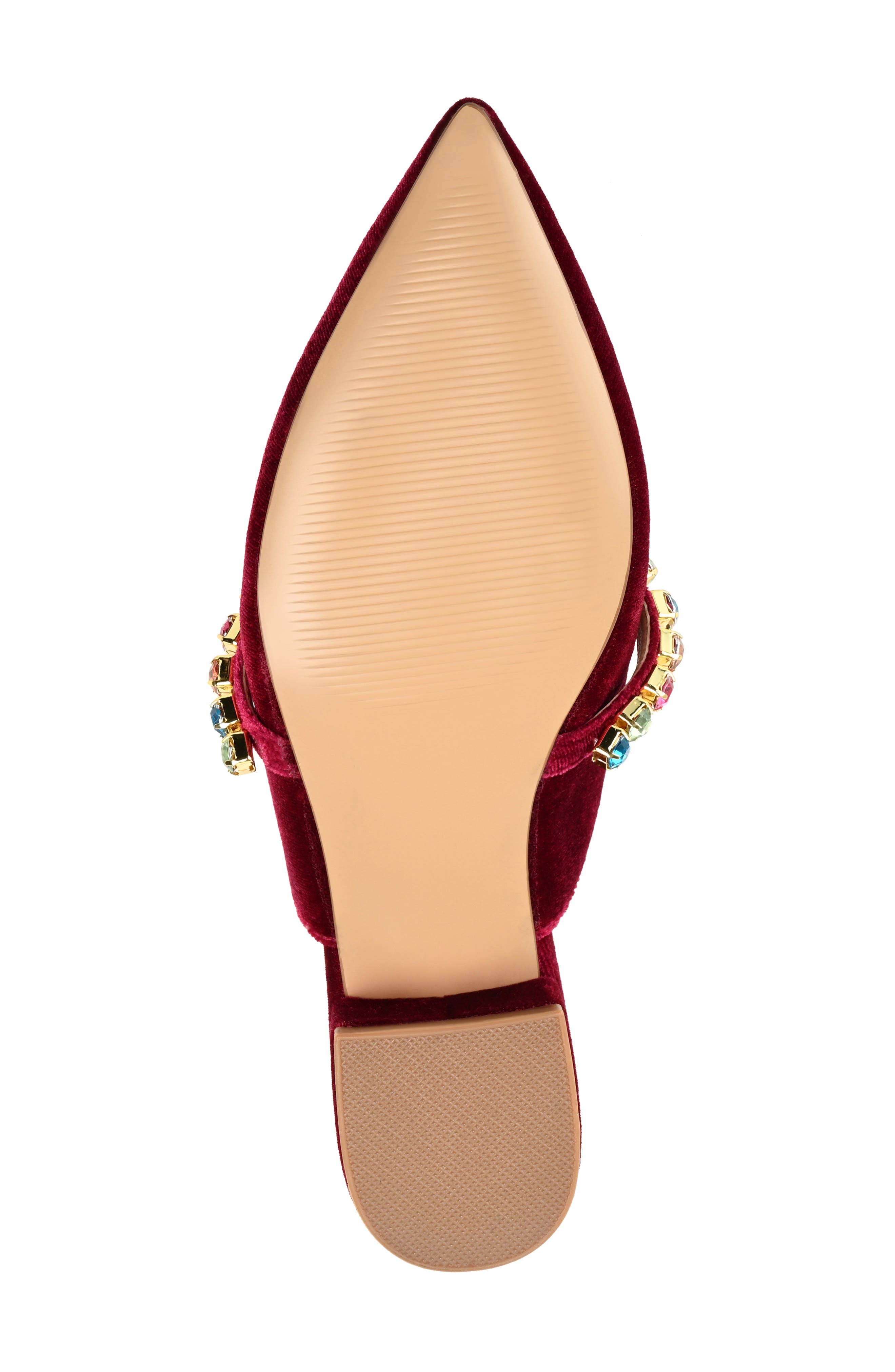 Jewel Embellished Pointed Toe Mule, Alternate, color, BERRY