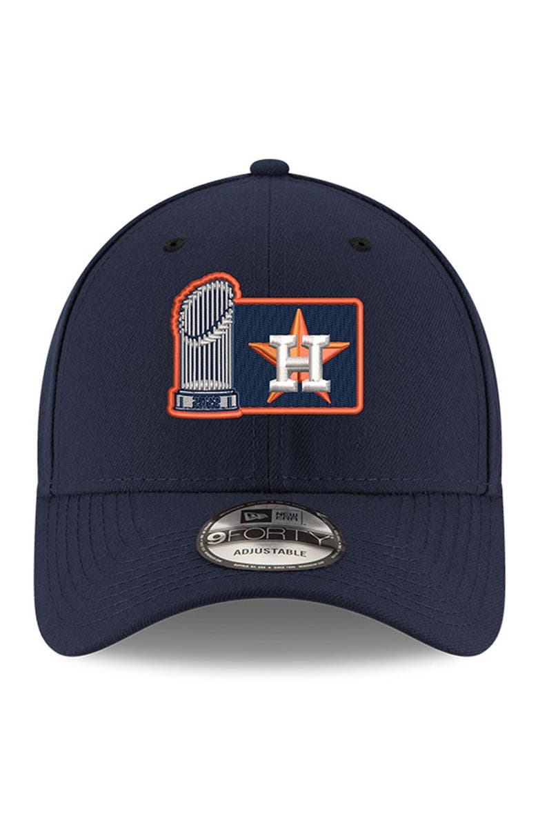 New Era Men's New Era Navy Houston Astros 2022 World Series Champions Trophy 9FORTY Adjustable Hat, Alternate, color,