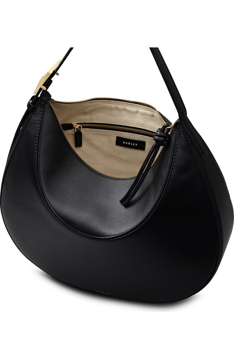 Radley Bliss Crescent Large Ziptop Shoulder Bag, Alternate, color, Black