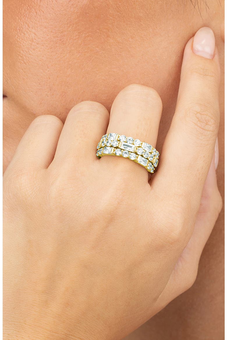 Kornelia Three Row Eternity Band Ring, Alternate, color, GOLD