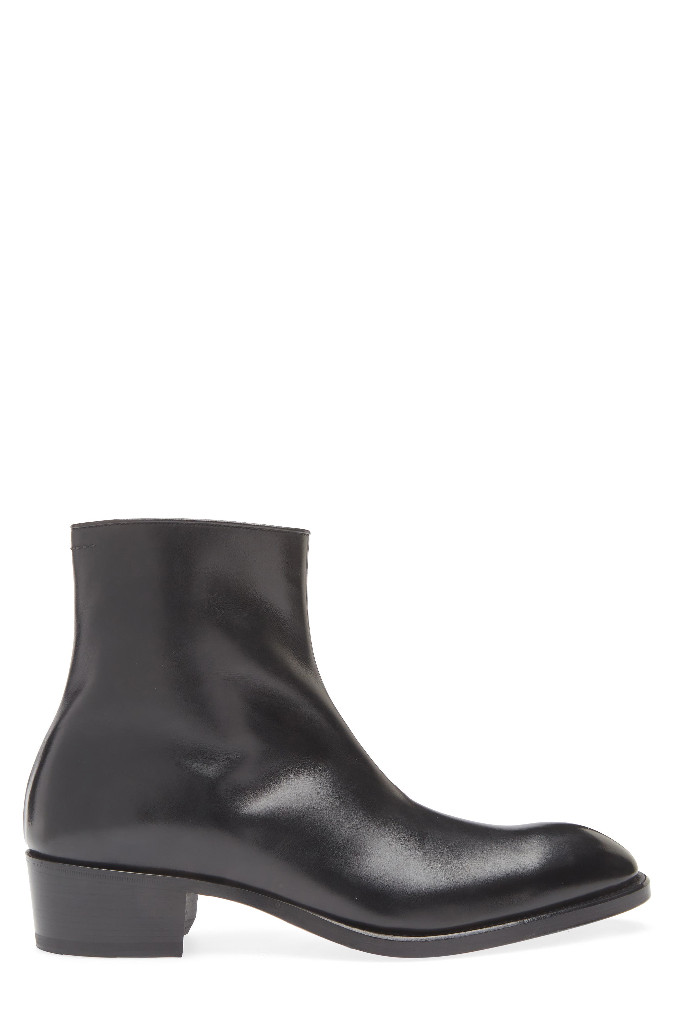 TOM FORD Vincent Leather Boot, Alternate, color, Black