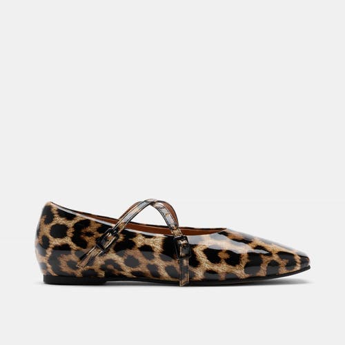 Marc Nolan Billie Patent Leather Mary Jane Flats In Brown