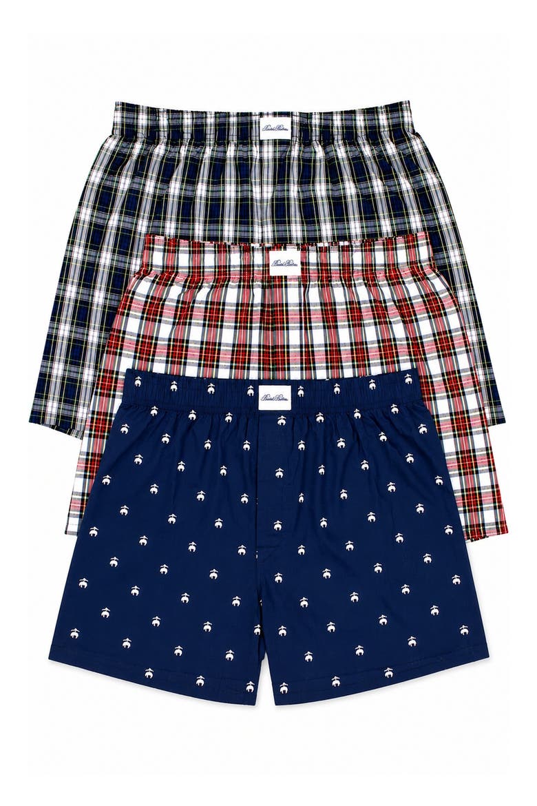 3-Pack Cotton Boxers, Main, color, NAVY