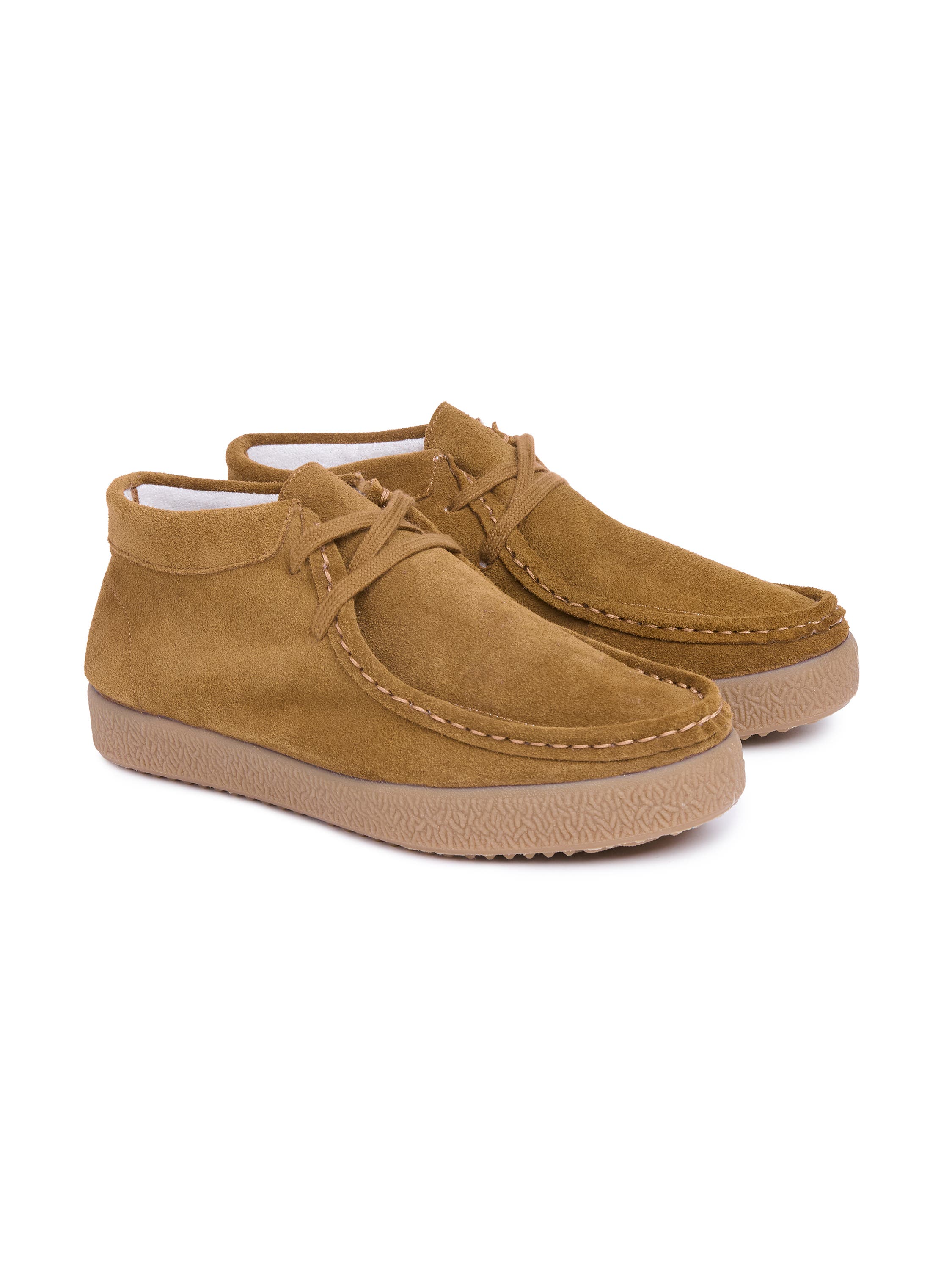 Celtic & Co. Crepe Sole Lace Up Moccasin, Alternate, color, Tan