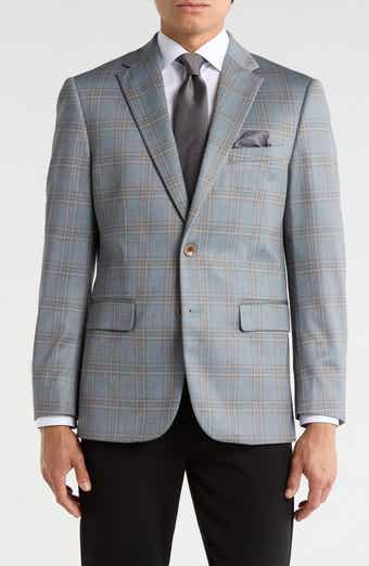 Duchamp Slim Fit Plaid 4-Way Stretch Sport Coat
