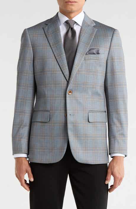 Duchamp Slim Fit Plaid 4-Way Stretch Sport Coat