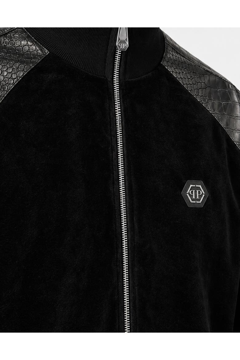 Chenille Tracksuit Jacket Cocco Inserts Men, Alternate, color, black