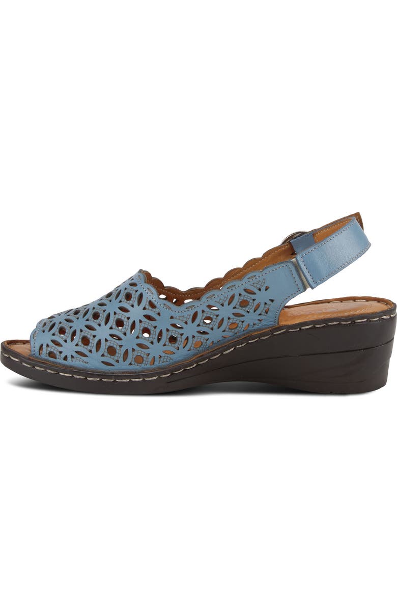 Spring Step Belizana Wedge Sandal, Alternate, color, Blue Leather