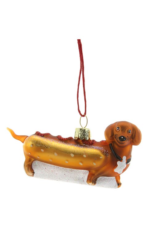 Weiner Pup Hot Dog Ornament