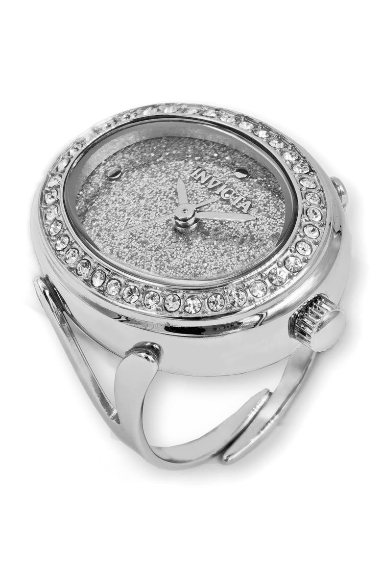 Mini Ring Watch, 24mm, Alternate, color, SILVER