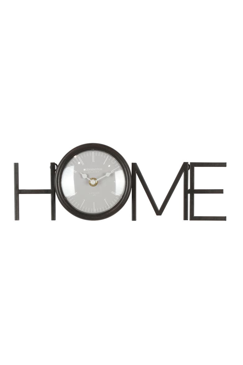Home Word Art Clock, Main, color, Black