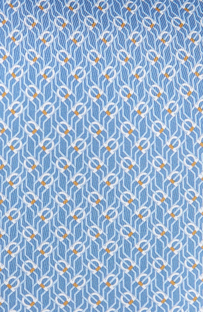FERRAGAMO Tetris Gancini Silk Tie, Alternate, color, Azzurro