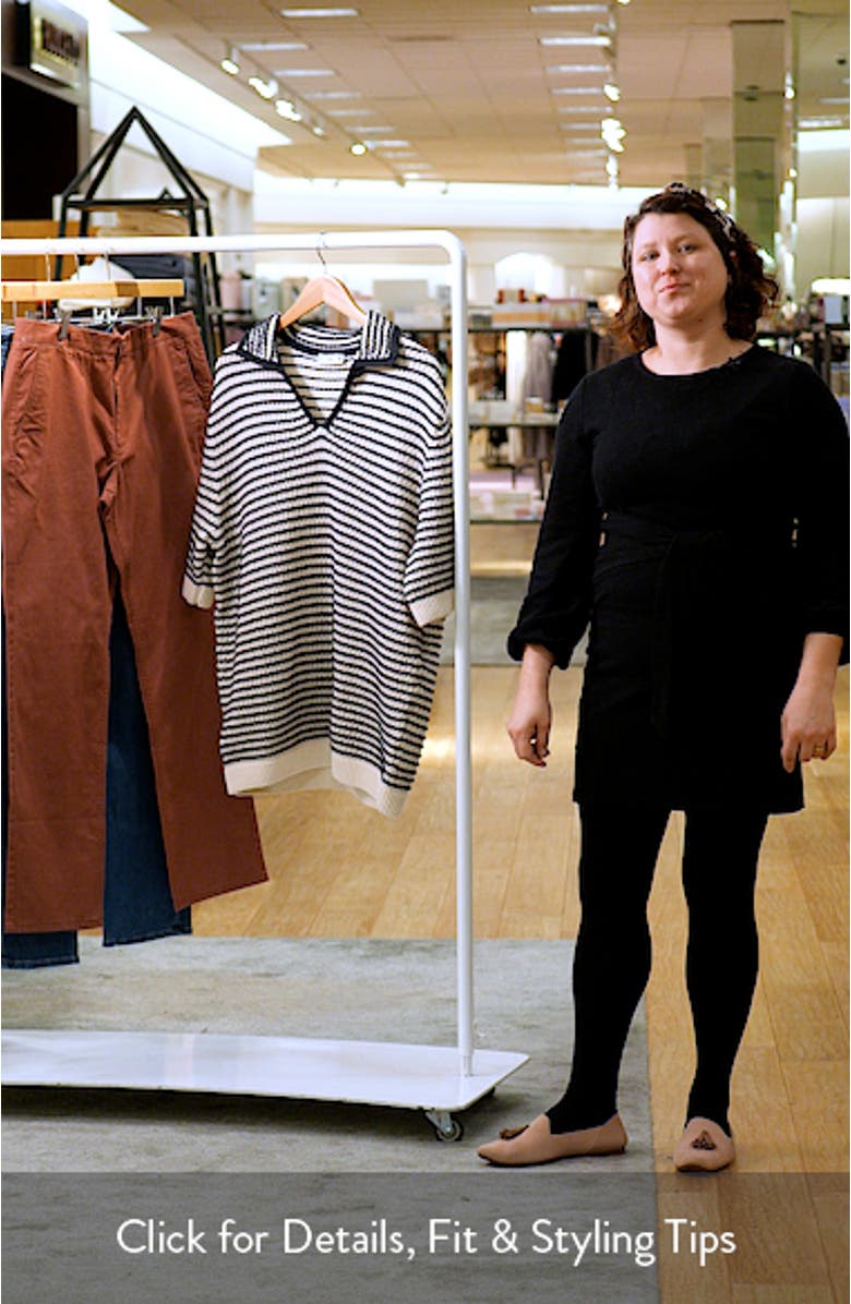 Stripe Open Stitch Cotton Polo, sales video thumbnail