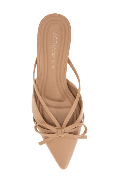 Bcbg Deen Pointed Toe Kitten Heel Mule In Brown