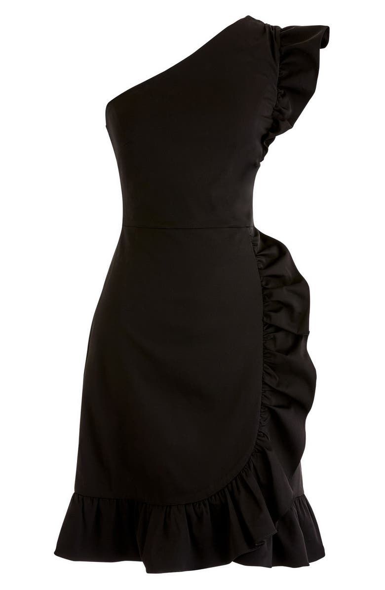 J.Crew Yass One-Shoulder Ruffle Dress, Main, color, 