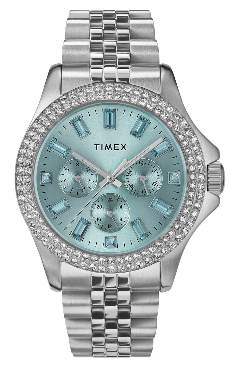 Timex<sup>®</sup> Kaia Crystal Bracelet Strap Watch, 40mm, Main, color,