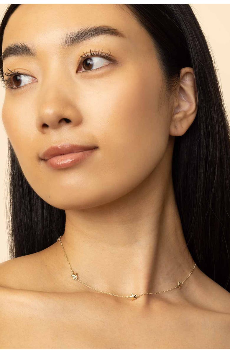 Oradina 14K Yellow Gold Street Star Necklace, Alternate, color, Yellow Gold