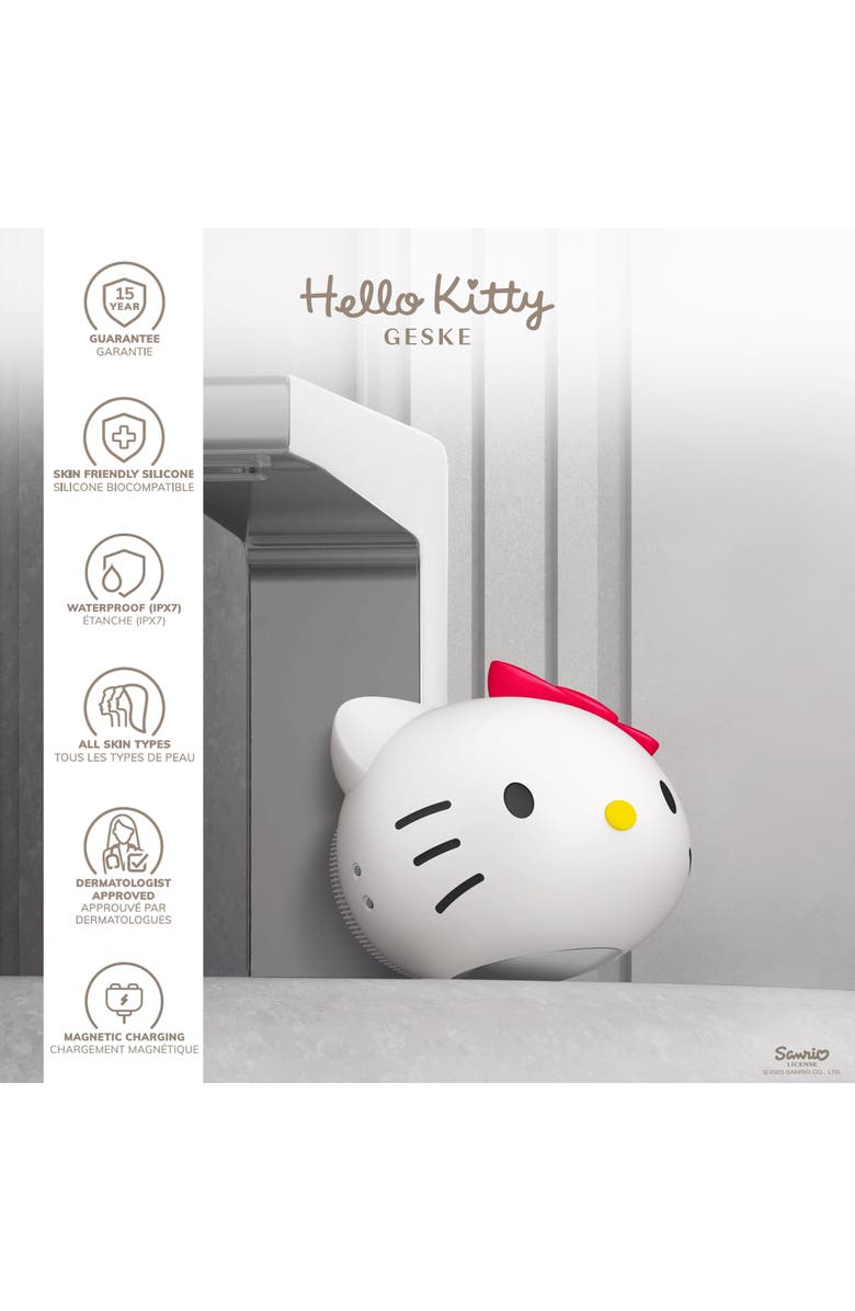 GESKE Hello Kitty SmartAppGuided Sonic Facial Brush | 4 in 1, Alternate, color, Hello Kitty Starlight