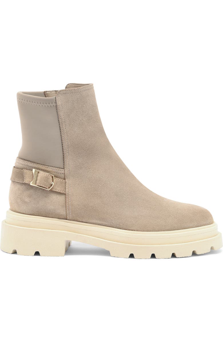 Santoni Women's suede ankle boot, Alternate, color, Natural