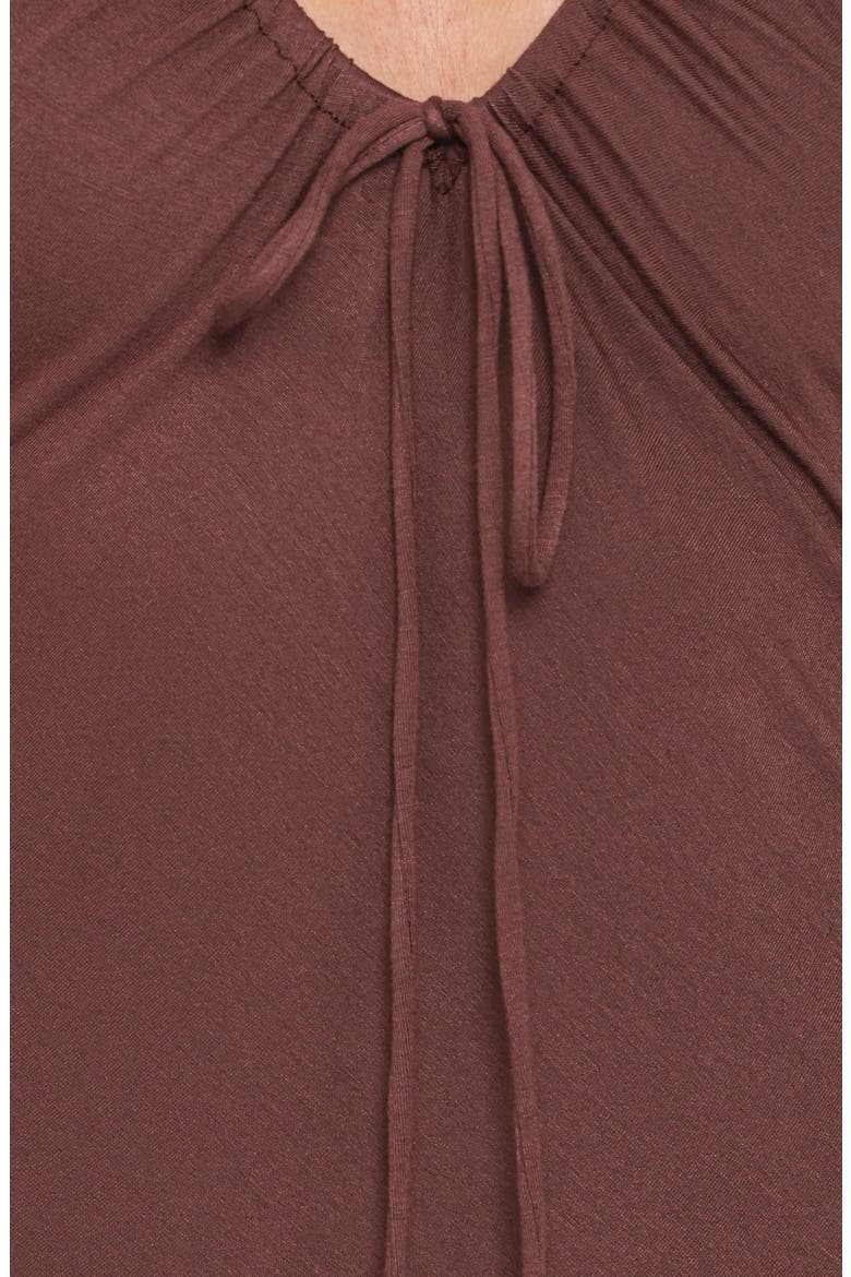 Jordie Halter Asymmetric Maxi Dress, Alternate, color, DARK BROWN
