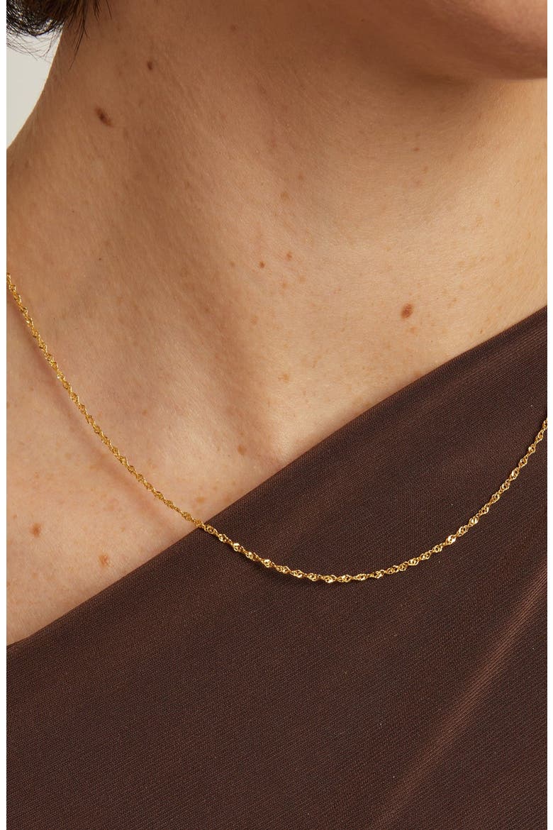 Barely There Chain Necklace, Alternate, color, Yellow